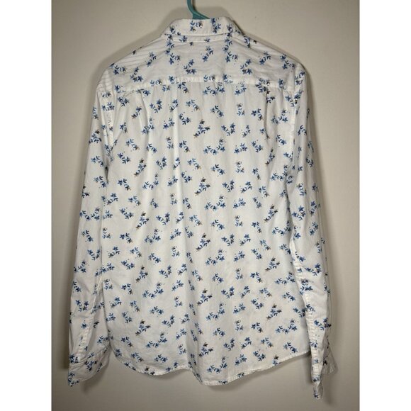 DENIM & FLOWER Ricky Singh Button Down Ditsy Floral Cotton Shirt Size Large - Picture 3 of 6